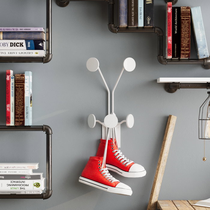 Wallity Giraffe-B Gancho de pared metálico Blanco